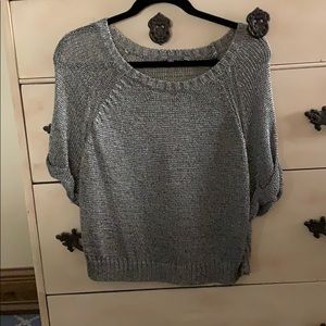 Vince silver knit metallic top - EUC - size XS